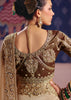 Safari Beige Embroidered Tissue Designer Saree