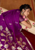 Dahlia Purple Woven Cotton Silk Saree