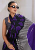 Purple Printed Satin Silk Saree