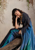 Blue Woven Cotton Silk Saree