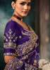 Imperial Purple Designer Embroidered Saree