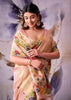 Rose Pink Woven Tissue Silk Saree