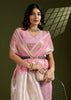 Blossom Pink Woven Soft Silk Saree
