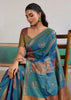Horizon Blue Banarasi Silk Saree