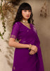 Rich Purple Woven Soft Silk Saree