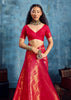 Aurora Red Banarasi Silk Saree