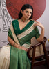 Green Border Ivory Woven Banarasi Silk Saree
