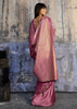 Mauve Pink Woven Banarasi Satin Silk Saree