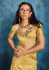 Pastel Yellow Woven Paithani Tissue Silk Saree