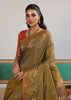 Herbal Green Woven Tussar Silk Saree