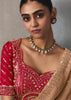 Champagne Beige Embroidered Silk Saree With Heavy Blouse