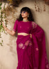 Magenta Pink Woven Soft Silk Saree