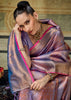 Purple Woven Banarasi Silk Saree