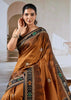 Caramel Brown Patola Silk Saree