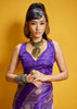 Iris Purple Woven Banarasi Satin Silk Saree