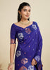 Royal Violet Woven Bronze Zari Paithani Silk Saree