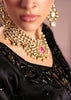 Jet Black Embroidered Tissue Designer Saree