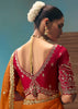Peel Orange Embroidered Designer Saree