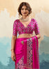 Princess Pink Printed Satin Silk Saree
