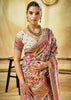 White Woven Cotton Kashmiri Jamewar Saree