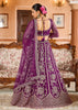 Regal Violet Embroidered Net Lehenga