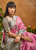 Candy Pink Woven Cotton Silk Saree