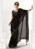 Desire Black Designer Organza Tissue Silk Saree