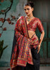 Black Woven Cotton Kashmiri Jamewar Saree