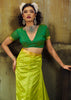Lime Green Banarasi Tusser Silk Saree