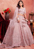 Blushing Pink Net Embroidered Bridal Lehenga