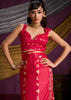 Scarlet Red Banarasi Satin Silk Saree