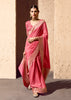 Blush Pink Woven Crepe Georgette Saree