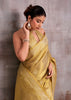 Golden Beige Woven Tissue Silk Saree