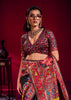 Pirate Black Woven Cotton Kashmiri Jamewar Saree