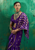 Twilight Purple Woven Banarasi Satin Silk Saree