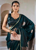 Bottle Green Banarasi Satin Silk Saree