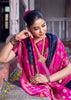 Midnight Blue Woven Banarasi Silk Saree