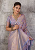 Lavender Woven Kanjivaram Silk Saree