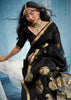 Pirate Black Woven Cotton Silk Saree