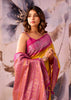 Vibrant Yellow Woven Tissue Silk Saree