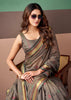 Opal Grey Woven Cotton Silk Saree