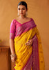 Vibrant Yellow Woven Banarasi Cotton Silk Saree