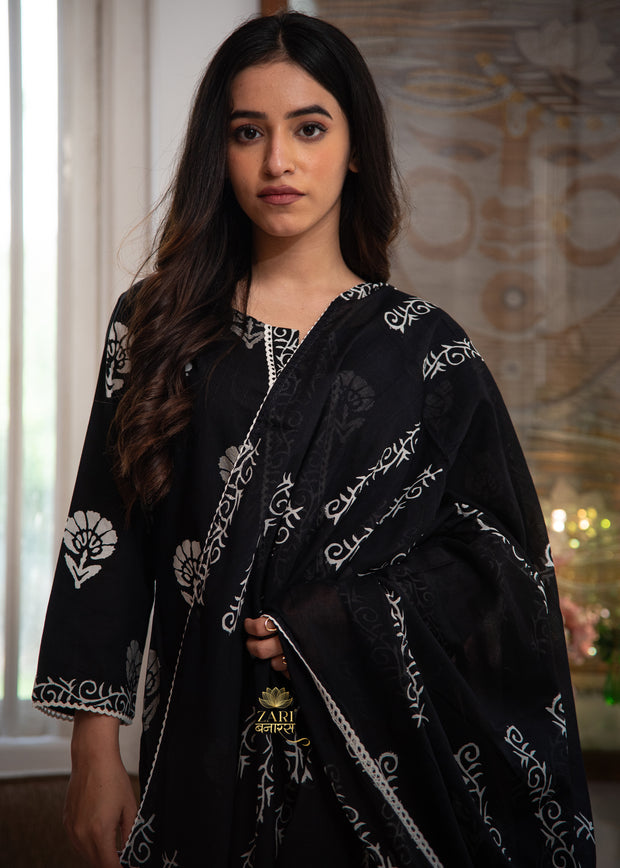 Ebony Paisley Bloom Suit Set (10702037582017)