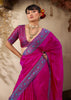 Wine Purple Woven Kanjivaram Silk Saree