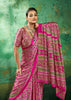 Pink Printed Satin Silk Saree