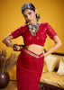 Bridal Red Woven Cotton Silk Saree