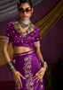 Prism Purple Banarasi Satin Silk Saree