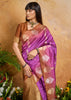 Orchid Purple Woven Banarasi Silk Saree