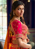 Orange And Pink Heavy Banarasi Designer Lehenga
