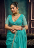 Angel Blue Woven Cotton Silk Saree
